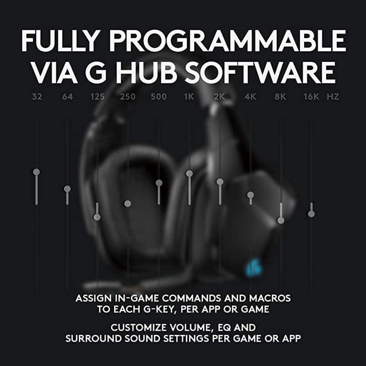 Alt view image 6 of 7 - 935 Wireless DTSX 71 Surround Sound LIGHTSYNC RGB PC Gaming Headset Black blue