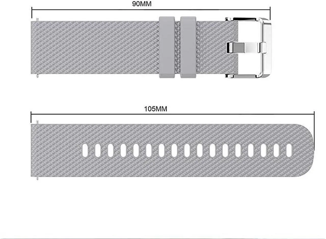Alt view image 5 of 6 - Vivoactive 3 Watch Band 20mm Soft Silicone ReplacementBands for Garmin Vivoactive 3 Garmin Forerunner 645 MusicSamsung Galaxy 42mmGalaxy Watch 3 41mm Smart Watch 3Pack