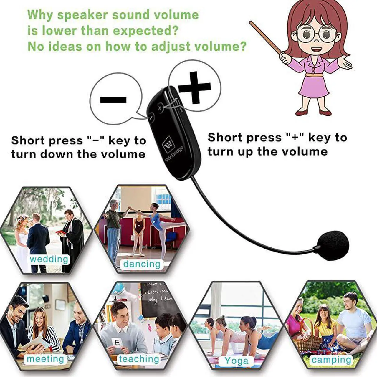Alt view image 5 of 7 - Portable PA System, Bluetooth Speaker with Microphone, 2 Mic and Speaker Small, Wireless Voice Amplifier 25 Watts for Presentation,Teaching, Karaoke etc S92 Pro