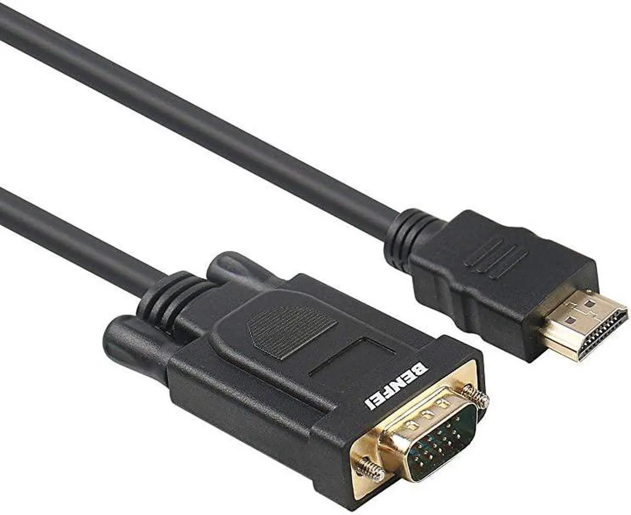 Main image of HDMI to VGA  GoldPlated HDMI to VGA 6 Feet Cable Male to Male Compatible for Computer Desktop Laptop PC Monitor Projector HDTV Raspberry Pi Roku Xbox and More