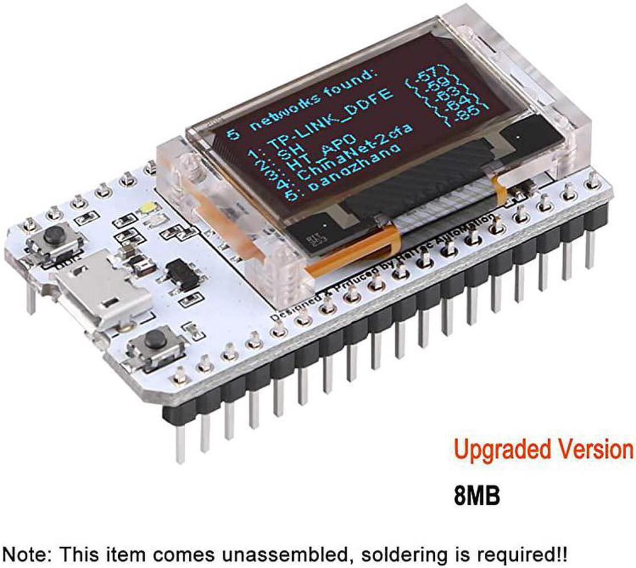 ESP32 Development Board Upgraded Version 8MB Flash ESP32 WiFi Bluetooth ESP32 OLED 096 Inch OLED Display CP2102 Internet for Ar duino ESP8266 NodeMCU