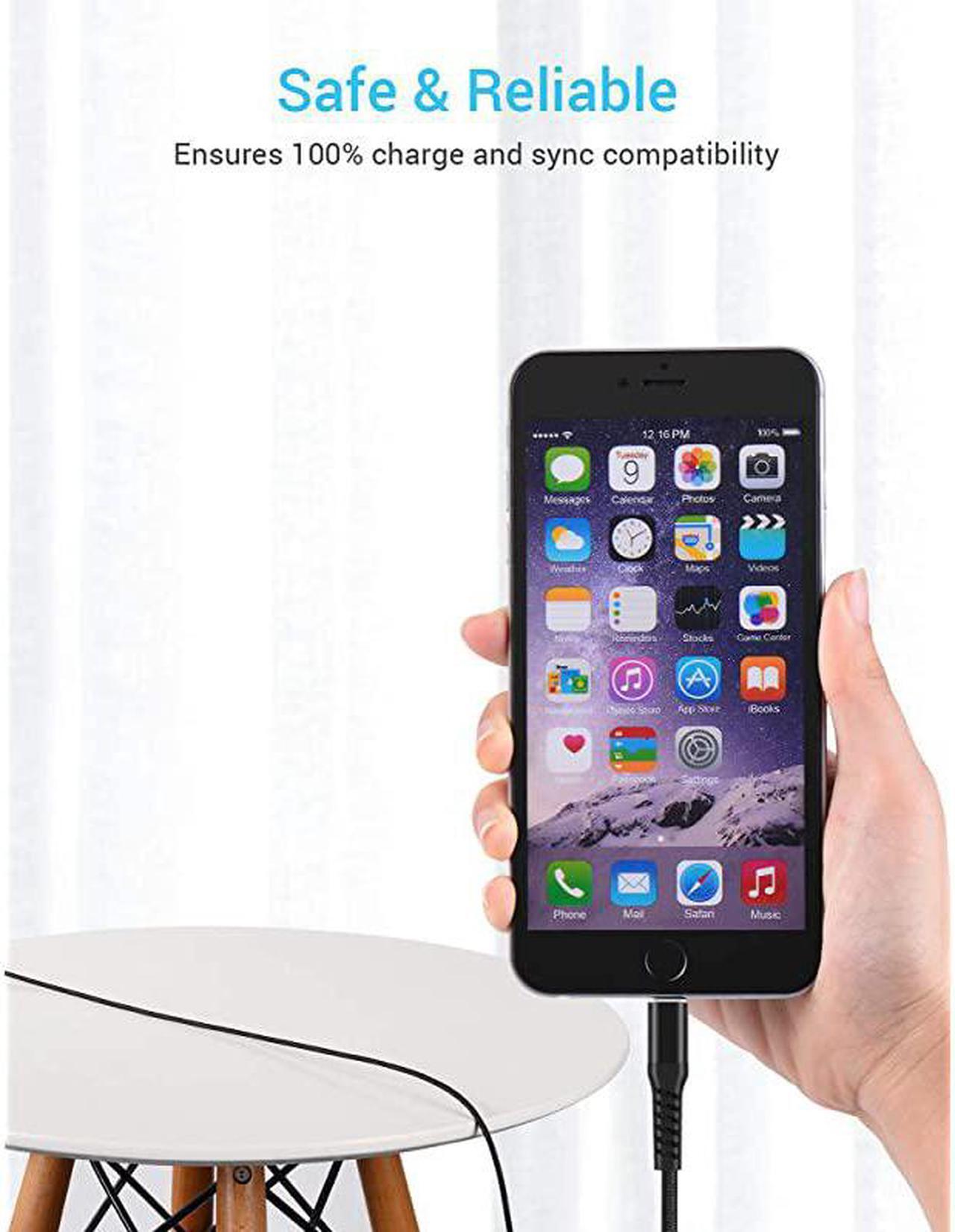 Alt view image 6 of 7 - Certified 2pack iPhone Charger 10ft Lightning Cable Extra Long 10 Foot Charging Cables Fast iPhone USB Cord for iPhone 1111Pro11Max XXSXRXS Max8765SSEiPad Mini AirRed
