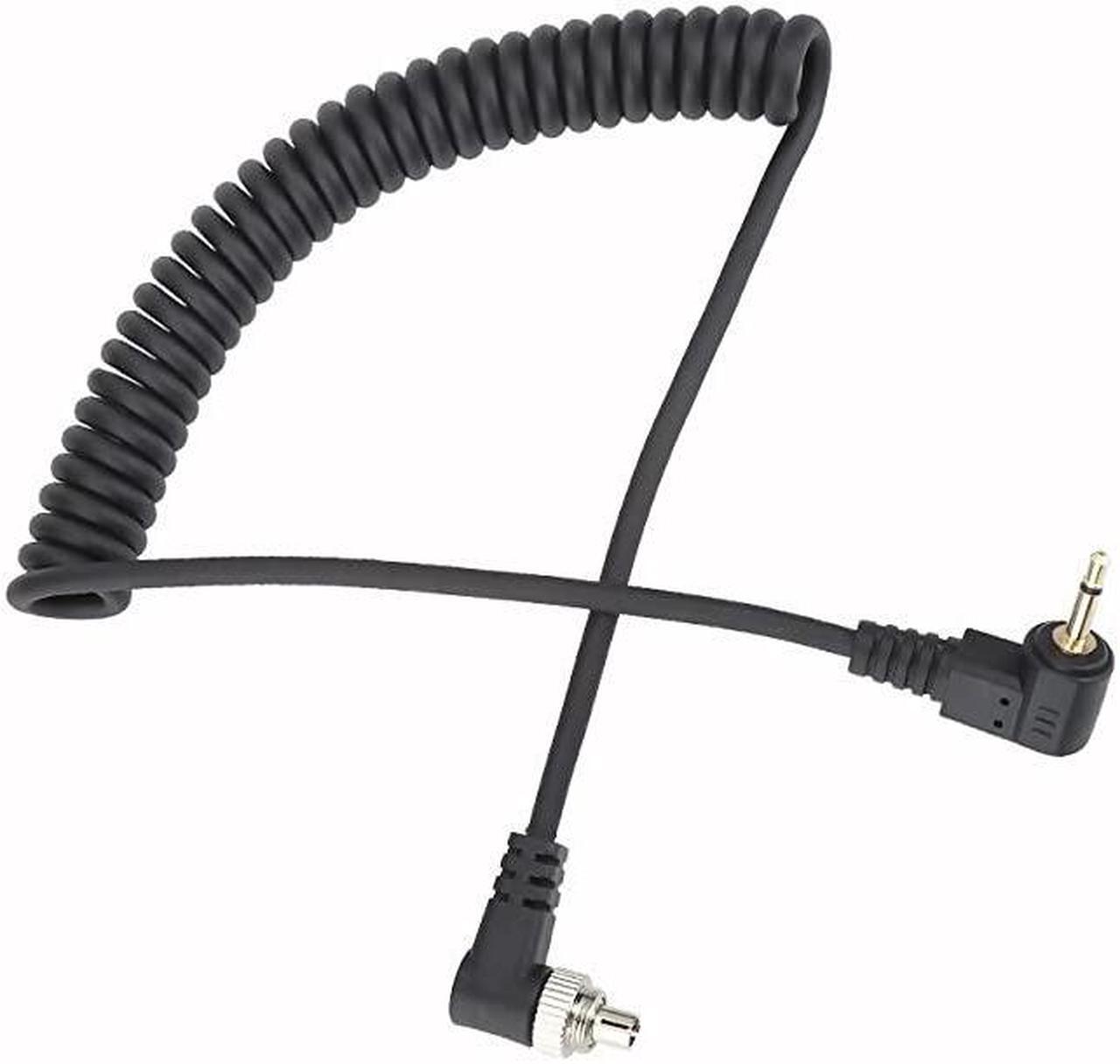 Alt view image 6 of 7 - 25mm to Male Flash PC Sync Cable Cord with Screw Lock Extended Coiled Wire