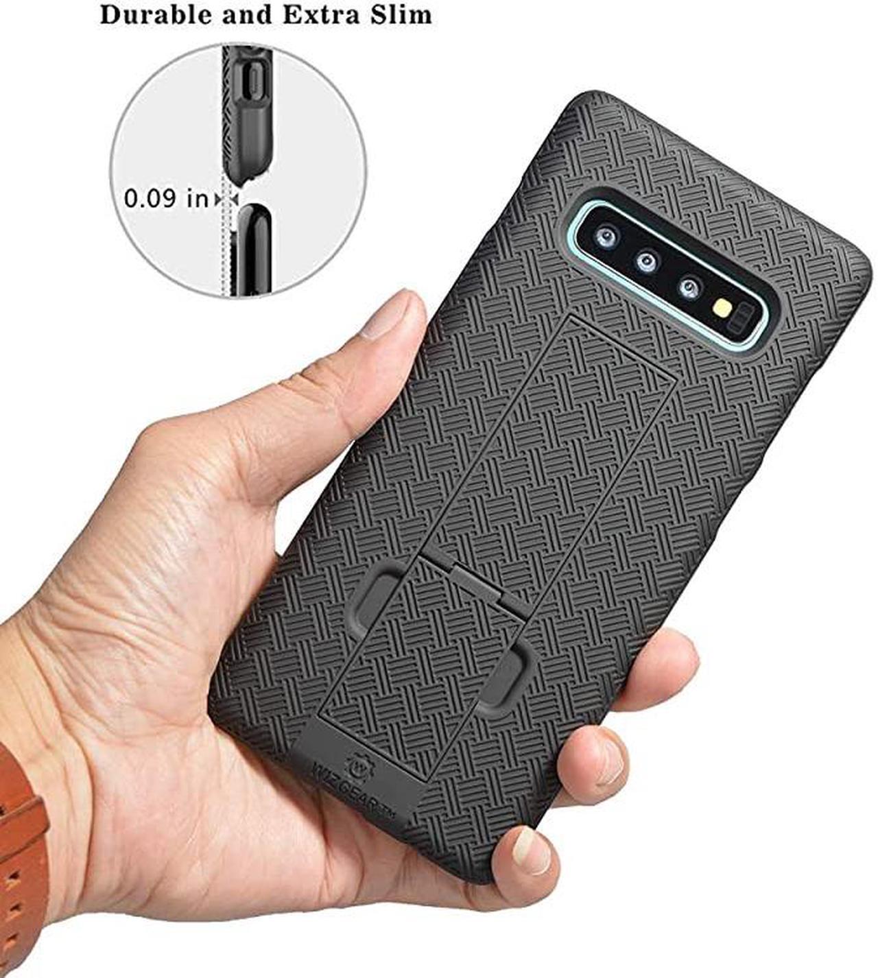 Alt view image 4 of 7 - Samsung Galaxy S10 Plus Holster  Shell Holster Combo Case for Samsung Galaxy S10 Plus Holster with KickStand and Belt Clip for S10 Plus Only