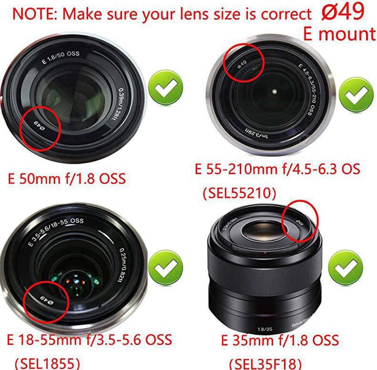Alt view image 5 of 6 - 50mm f18 Lens Cap Keeper for Sony 50mm f18 55mm f18 ZA E55210mm Lens 3 +3 Pack