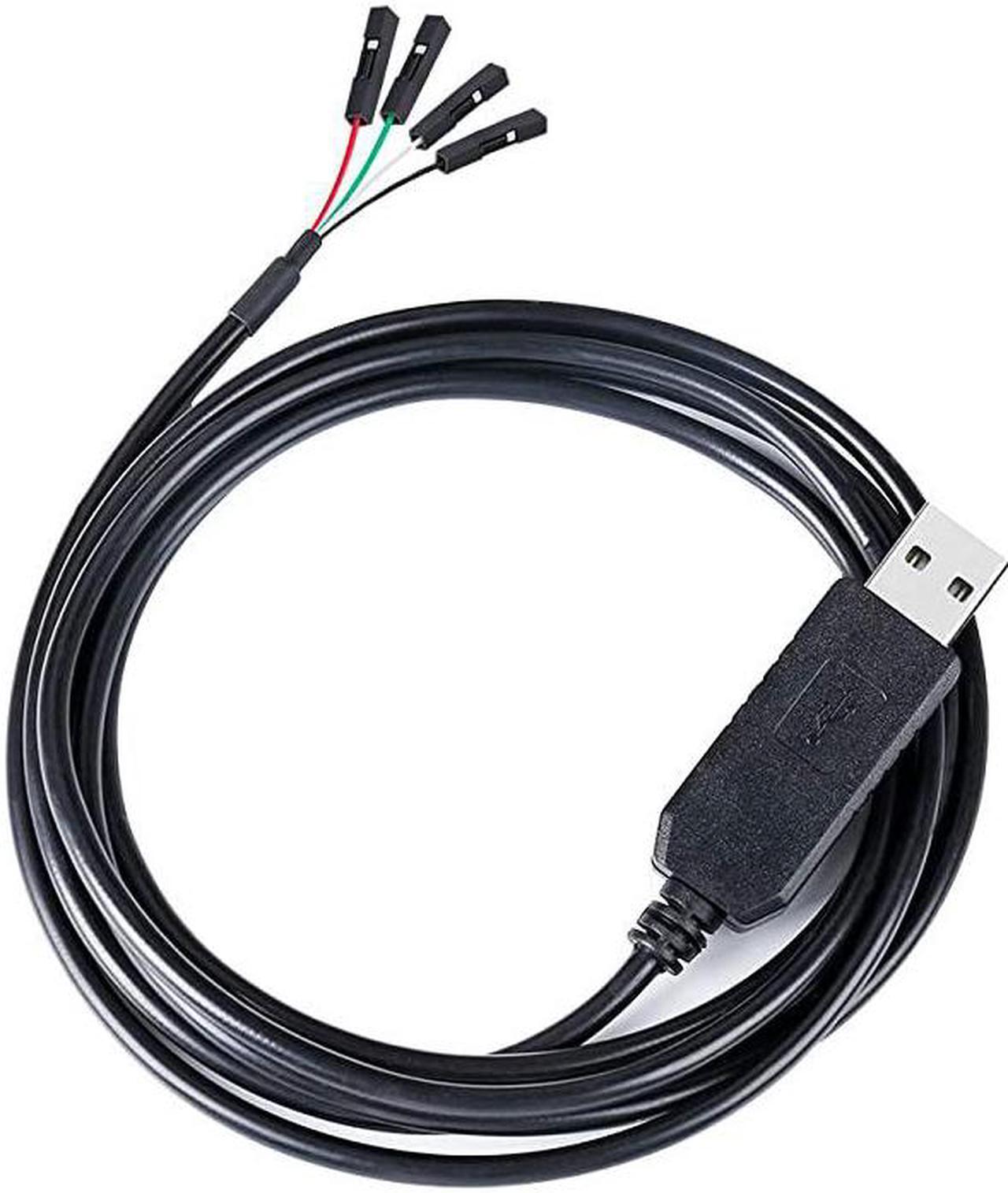 Alt view image 3 of 6 - USB to TTL Serial 33V Adapter Cable TX RX Signal 4 Pin 01 inch Pitch Female Socket PL2303 Prolific Chip Windows 10 8 7 XP Vista 6ft Black