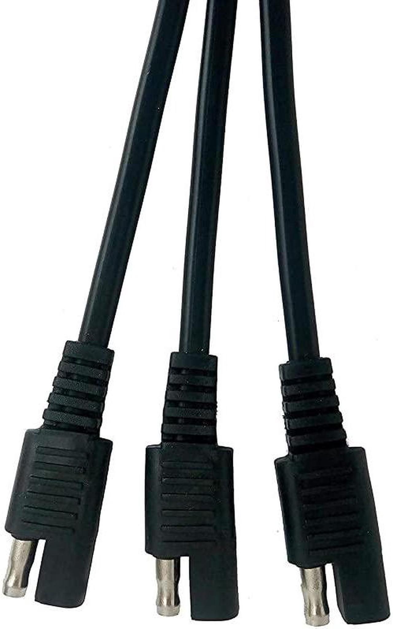 Alt view image 4 of 7 - Battery Charger SAE Adapters Connector,Solar Panel Combiner 3 to 1 Extension Wire For Expanding Solar Panel Battery Charger & Maintainer To One 12 Volt Battery