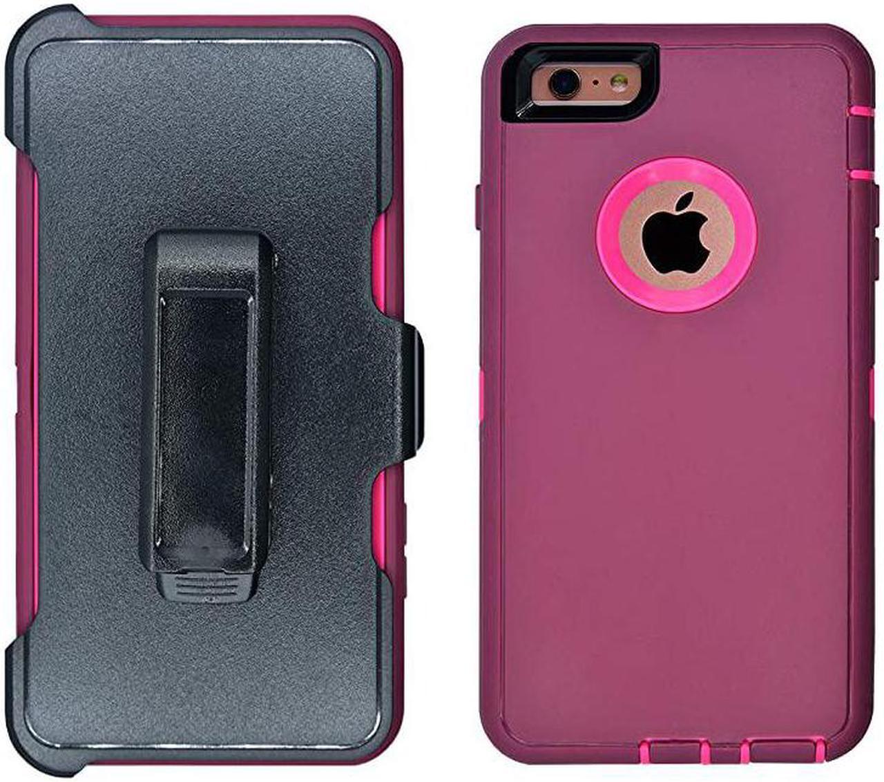Alt view image 2 of 6 - Cover Compatible with iPhone 6 6S NOT Plus | 2in1 Screen Protector Holster Case | Full Body Military Grade Protection with Carrying Belt Clip | Protective DropProof ShockProof