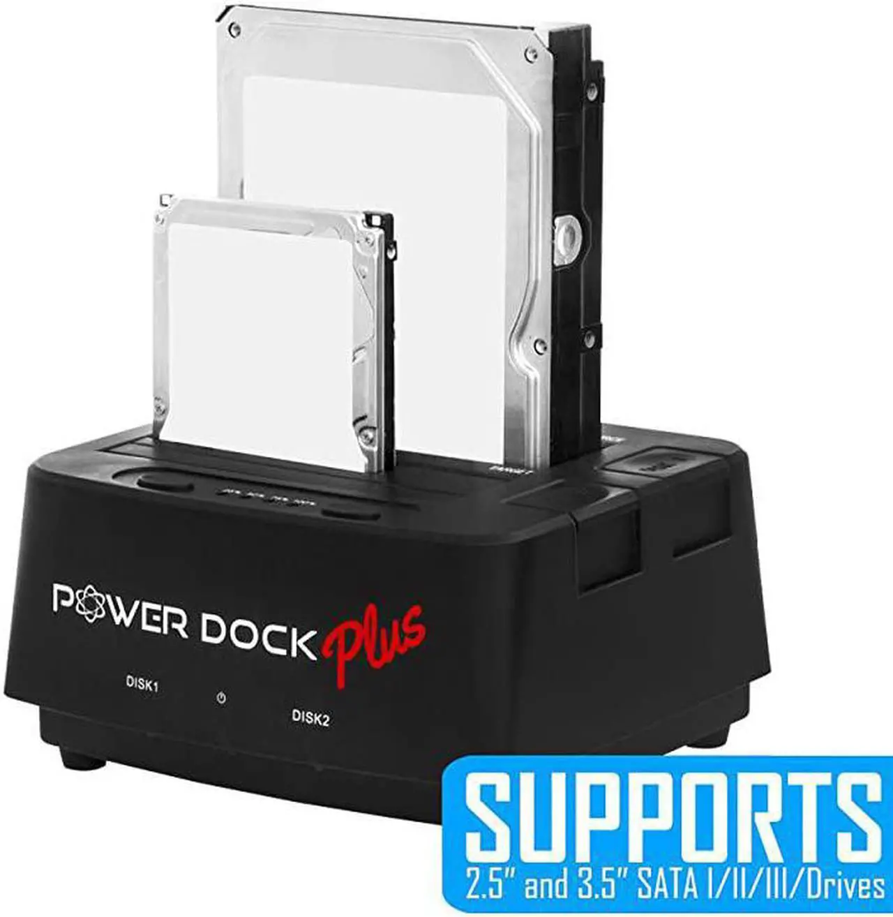 Alt view image 5 of 7 - USB 30 to Dual Bay SATASSD Hard Drive Dock w Offline Clone Function Compatible w 2535 SATA HDDSSD SATA IIIIII Build in USB 30 Hub SD Card Reader Support 2x8TB Drives amp UASP