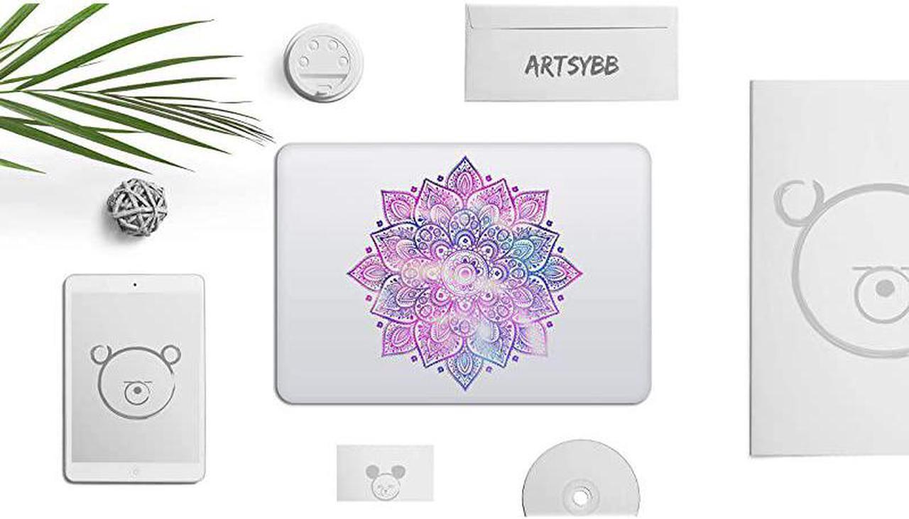 Alt view image 3 of 7 - Laptop Stickers MacBook Decal Removable Vinyl Mandala Purple Blue Decal Skin for Apple MacBook Air Pro 13 15 inch Mac Retina Best Decorative Sticker by
