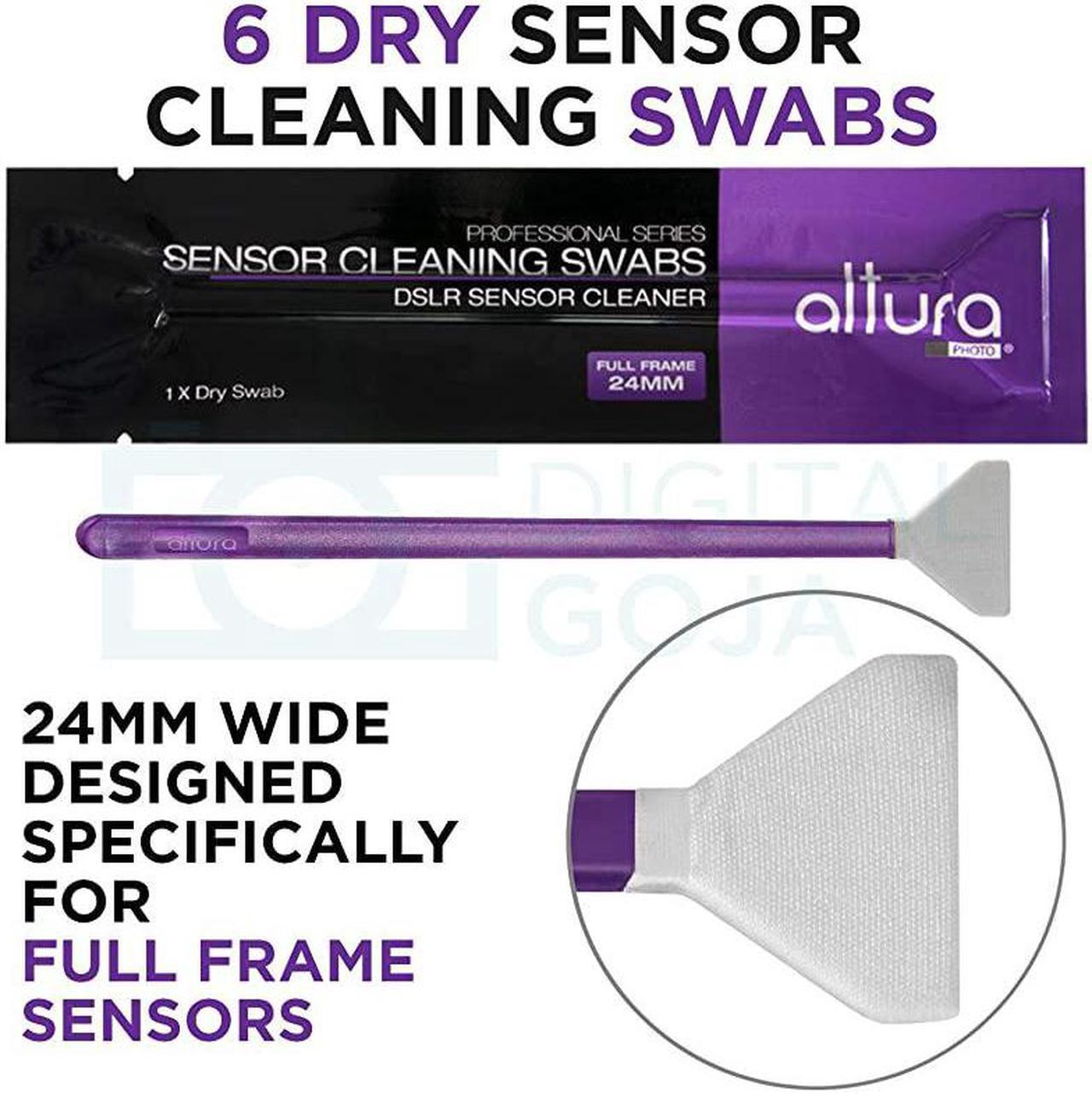Alt view image 4 of 7 - Professional Full Frame Sensor Cleaning Kit - Camera Cleaning Kit for FF DSLR & Mirrorless Cameras - w/Sensor Cleaning Swabs & Case, Works as Camera Lens Cleaning Kit, Sensor Cleaner