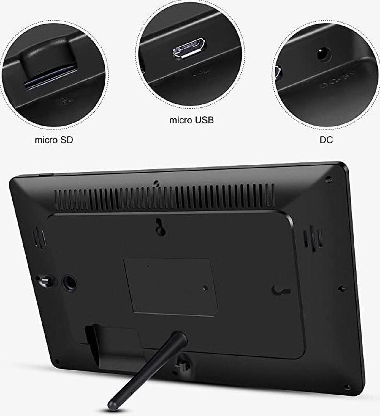 Alt view image 6 of 6 - 116 Inch 16GB WiFi Digital Picture Frame 24GHz and 5GHz Dual Band WiFi Touch Screen 1920x1080 IPS LCD Panel WallMountable Send Photos or Small Videos from AnywhereBlack