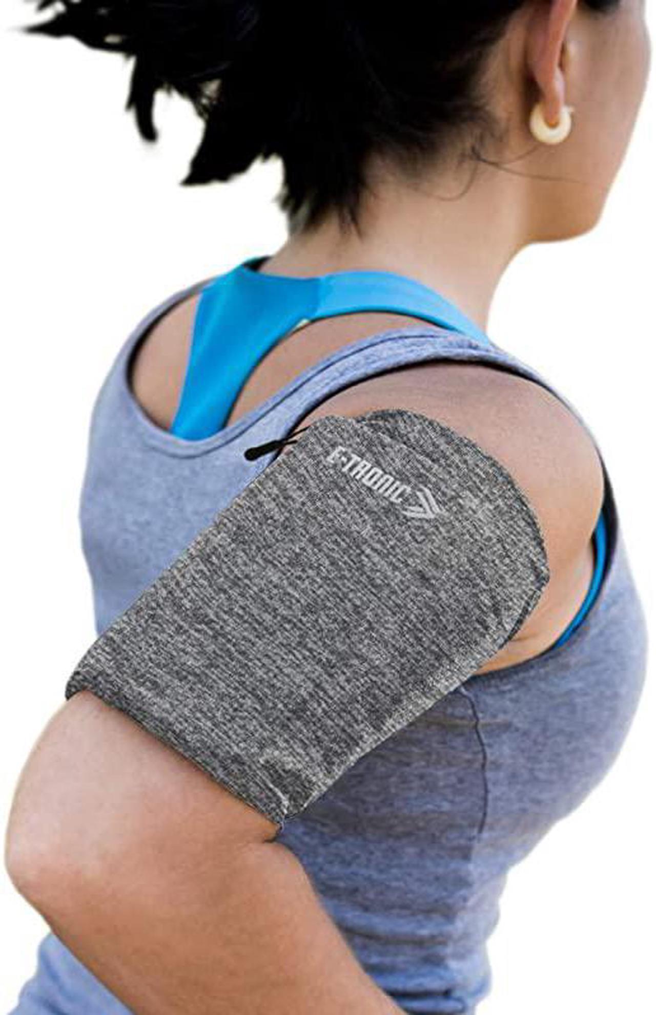 Main image of Armband Sleeve: Running Sports Arm Band Strap Holder Pouch Case for Exercise Workout Compatible with i5S SE 6 6S 7 8 X Plus iPod Android Samsung Galaxy S5 S6 S7 S17 Gray Medium