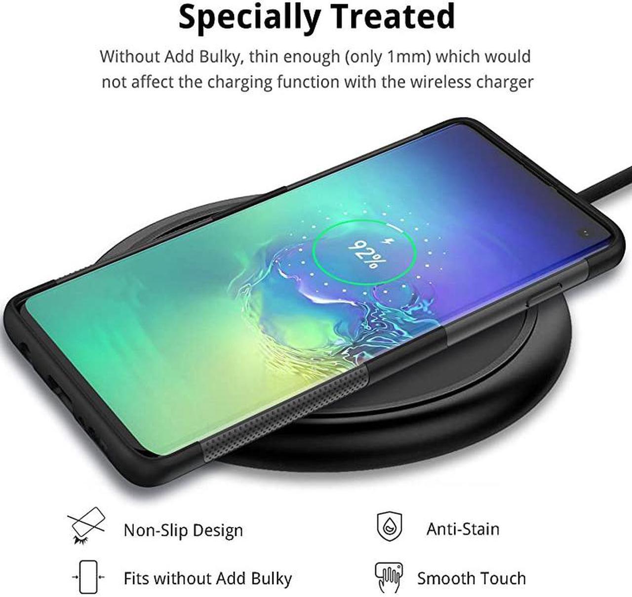 Alt view image 5 of 7 - Case for Samsung Galaxy S10 – Soft Frosted TPU Ultra-Slim Stylish Protective Cover for 6.1-inch Samsung Galaxy S10 [Drop Protection, Non-Slip] – Black