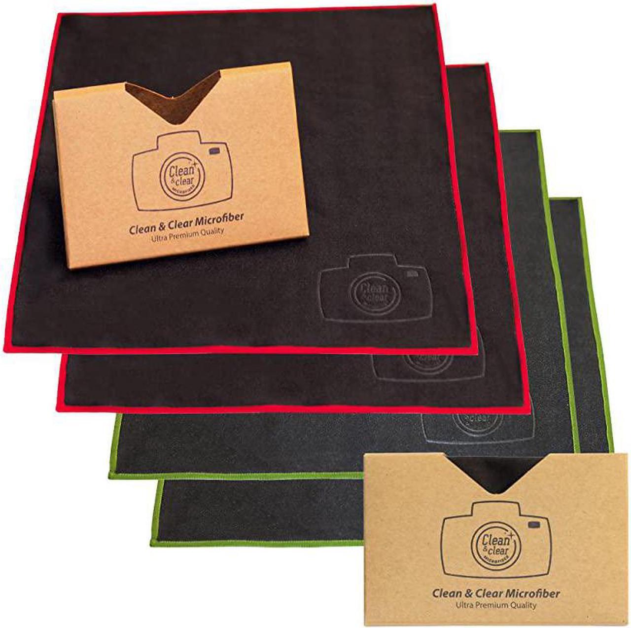 Main image of Clear Microfiber Cloth Extra Large 4 Pack Ultra Premium Quality Lens Microfiber ing Cloth Microfiber Cloth for Camera Lens Glasses Screens and All Lens