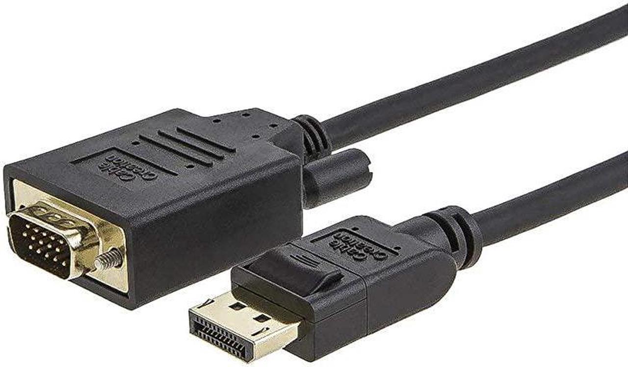 DP to VGA Cable 6ft, [2-Pack]  DisplayPort to VGA Cable Gold Plated, DP Male to VGA Male Cable, Black