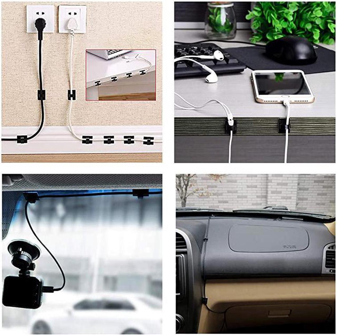 Alt view image 5 of 5 - Adhesive Clips 3m Strong Wire Holders 100 Pack Self-adhesive Wire Clip Cable Cord Desk Management for Office Home and Car