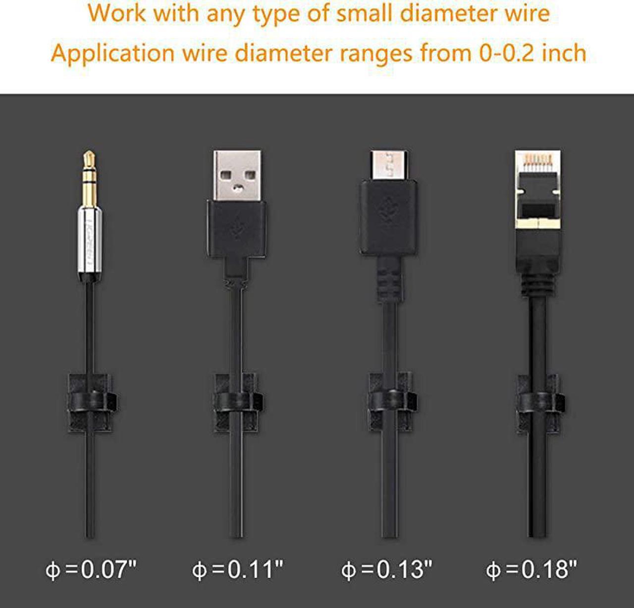 Alt view image 3 of 5 - Adhesive Clips 3m Strong Wire Holders 100 Pack Self-adhesive Wire Clip Cable Cord Desk Management for Office Home and Car