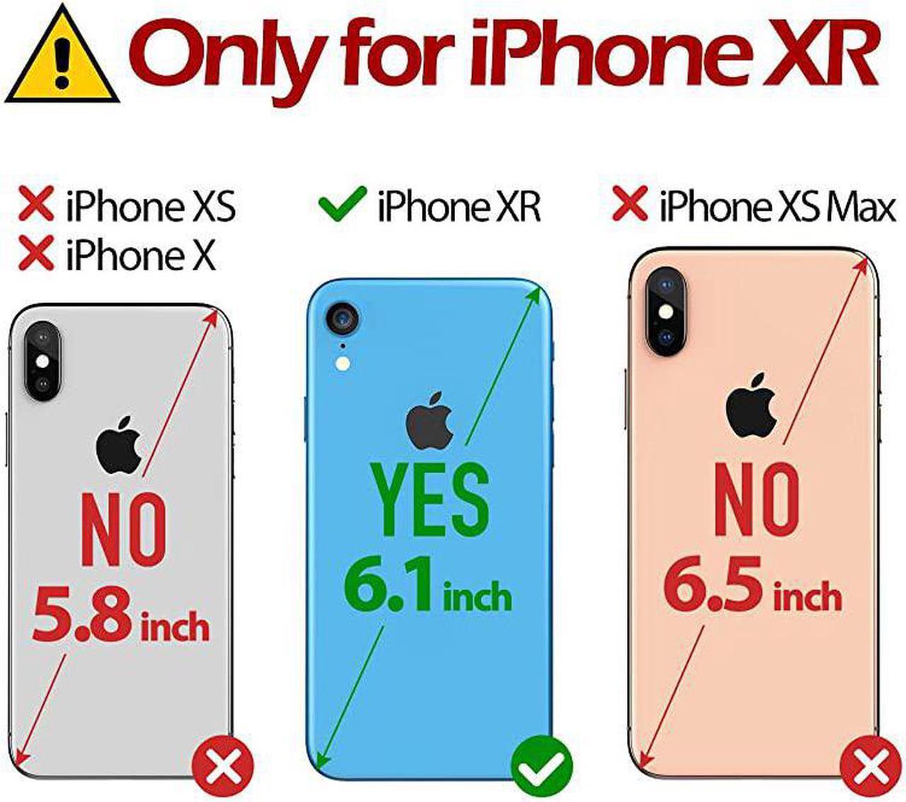 Alt view image 2 of 7 - iPhone XR Wallet Case iPhone XR Case Premium PU Leather Flip Cover Shockproof TPU Shell with Stand RFID Blocking Credit Card Slot Wireless Charging Compatible with iPhone XR 61 Black