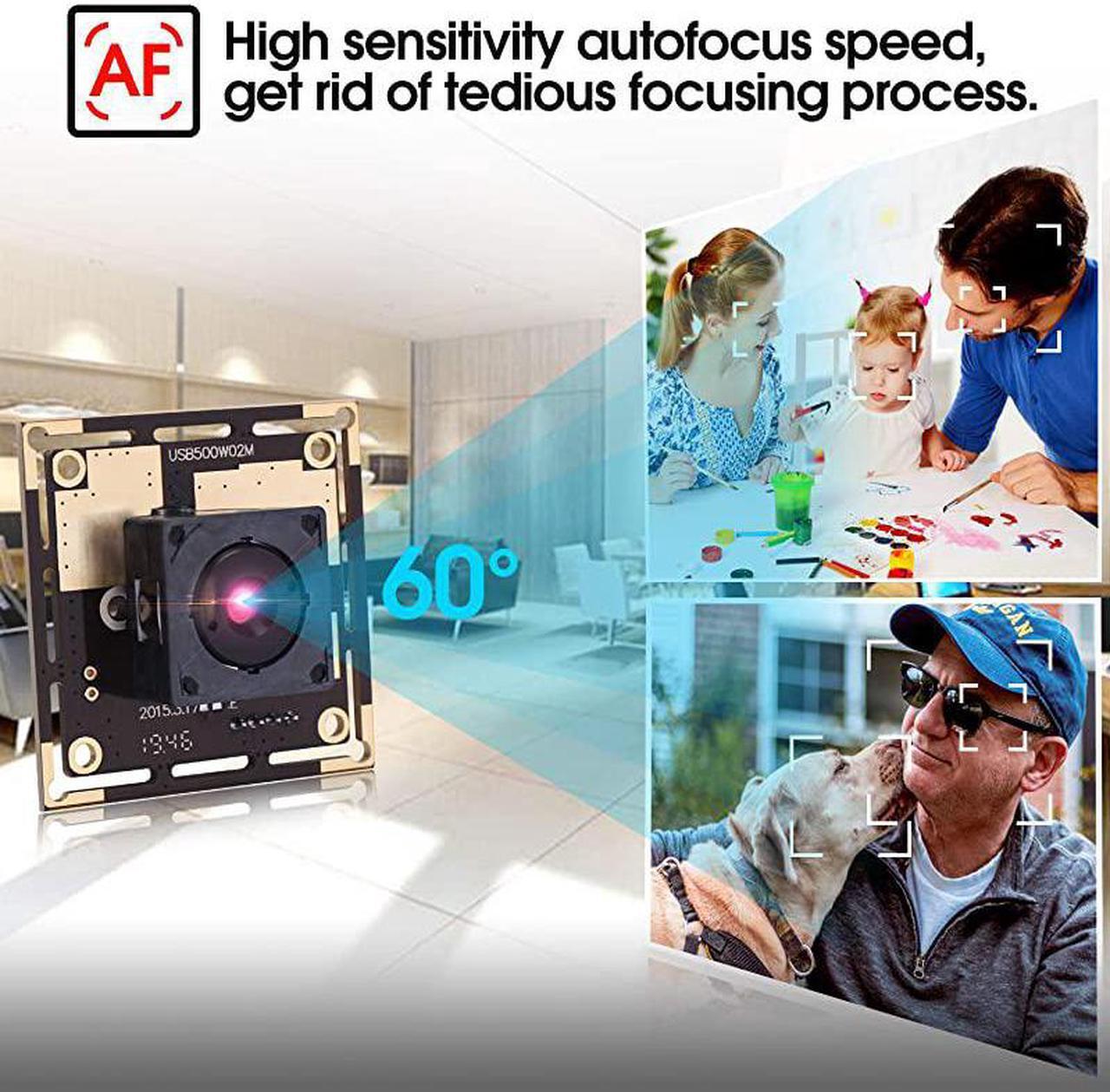 Alt view image 4 of 7 - 5 Megapixel USB Camera Module HD 2592X1944 USB Webcamera with CMOS OV5640 Sensor USB with CameraMini Webcam for Windows Mac Andriod LinuxPlugPlay OTG Camera
