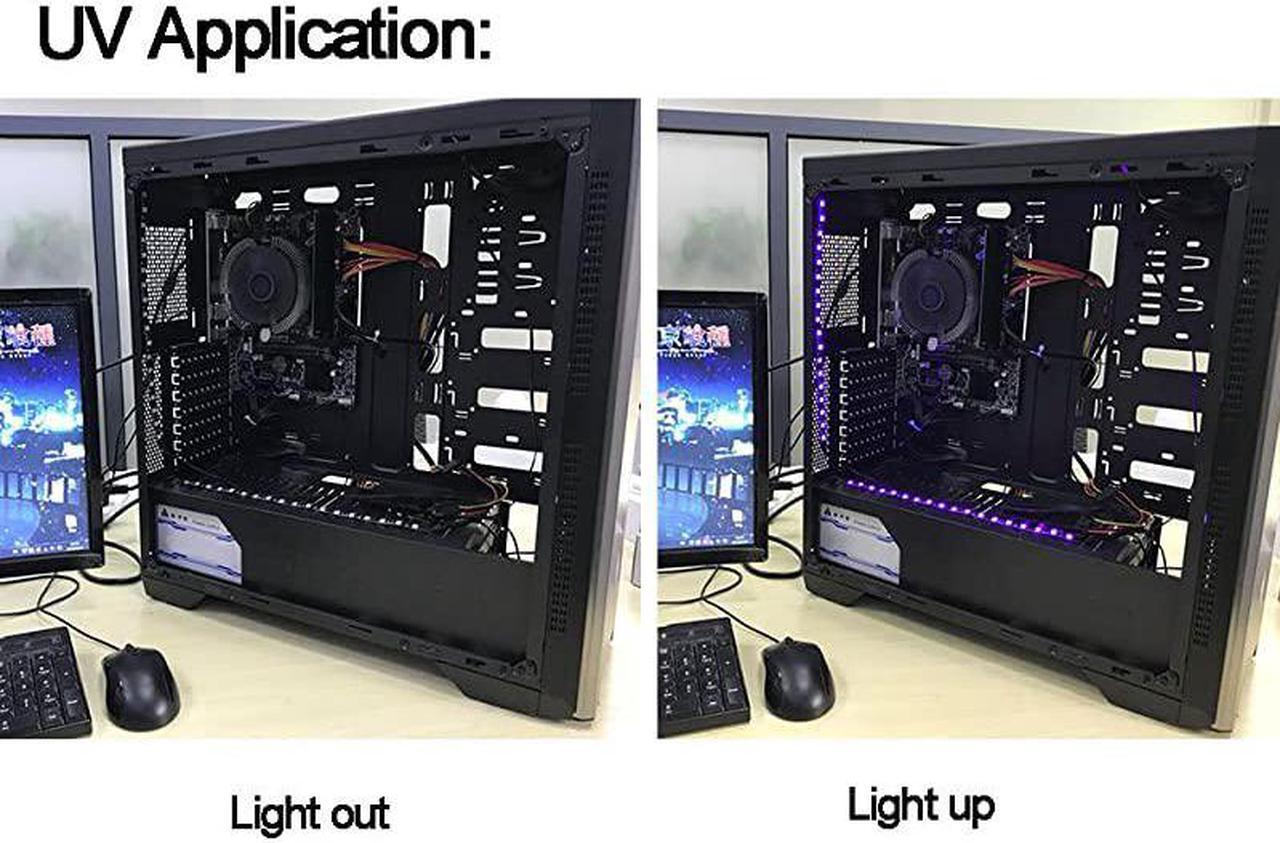 Alt view image 4 of 5 - PC LED Flexible Light Strip Computer Lighting UV Purple with Magnetic for PC Case Computer Lighting Kit (30cm, 18leds,S Series, The 2nd Gen )