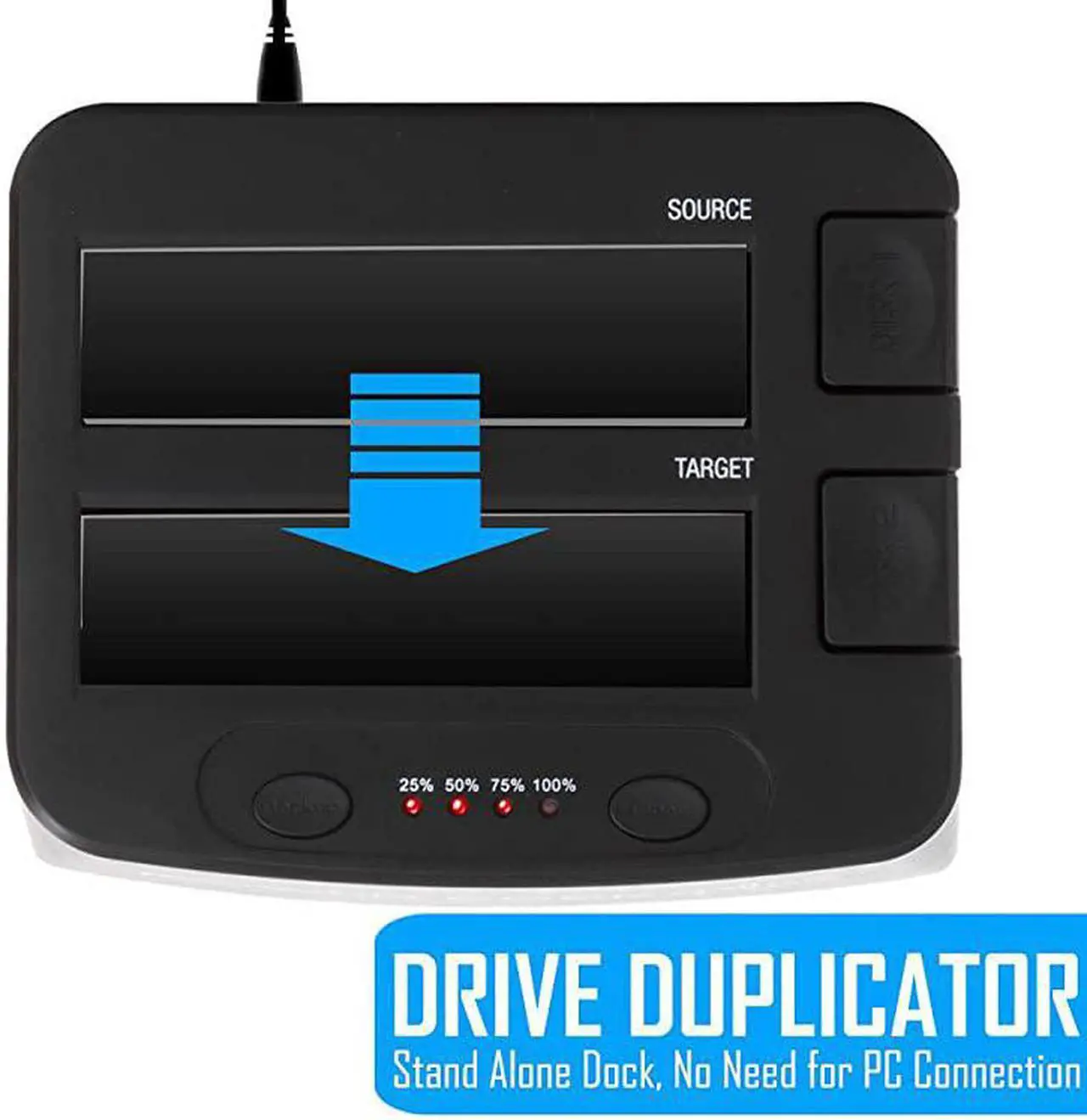 Alt view image 7 of 7 - USB 30 to Dual Bay SATASSD Hard Drive Dock w Offline Clone Function Compatible w 2535 SATA HDDSSD SATA IIIIII Build in USB 30 Hub SD Card Reader Support 2x8TB Drives amp UASP