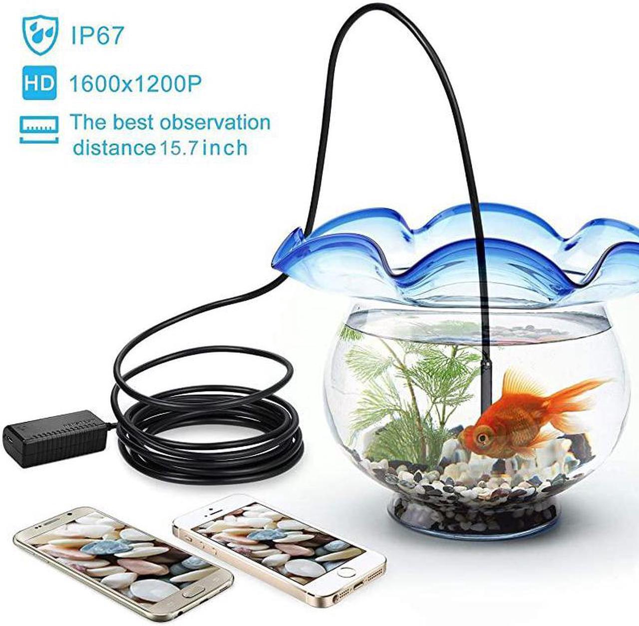 Alt view image 5 of 7 - Wireless Endoscope IP67 Waterproof WiFi Borescope Inspection 20 Megapixels HD Snake Camera for Android and iOS Smartphone iPhone Samsung Tablet Black115FT