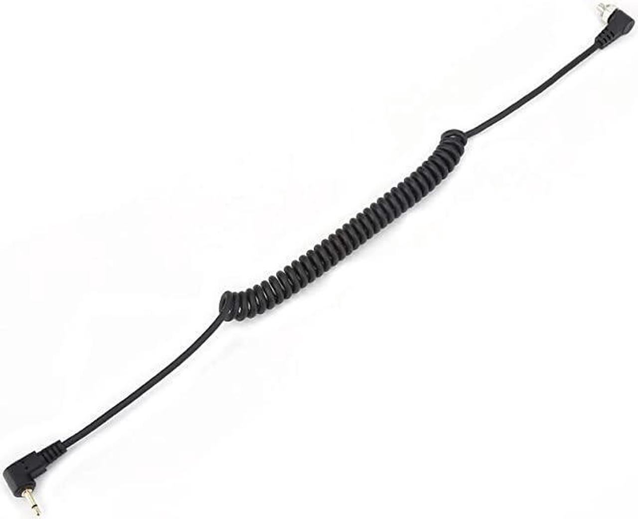 Alt view image 3 of 3 - 25mm to Male Flash PC Sync Cable Cord with Screw Lock Extended Coiled Wire