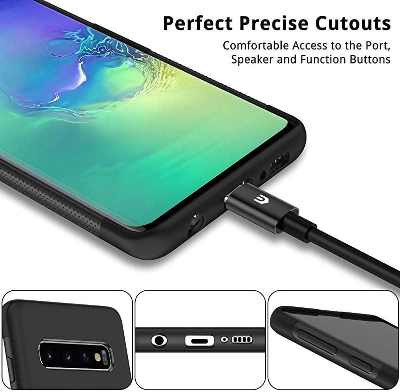 Alt view image 4 of 7 - Case for Samsung Galaxy S10 – Soft Frosted TPU Ultra-Slim Stylish Protective Cover for 6.1-inch Samsung Galaxy S10 [Drop Protection, Non-Slip] – Black