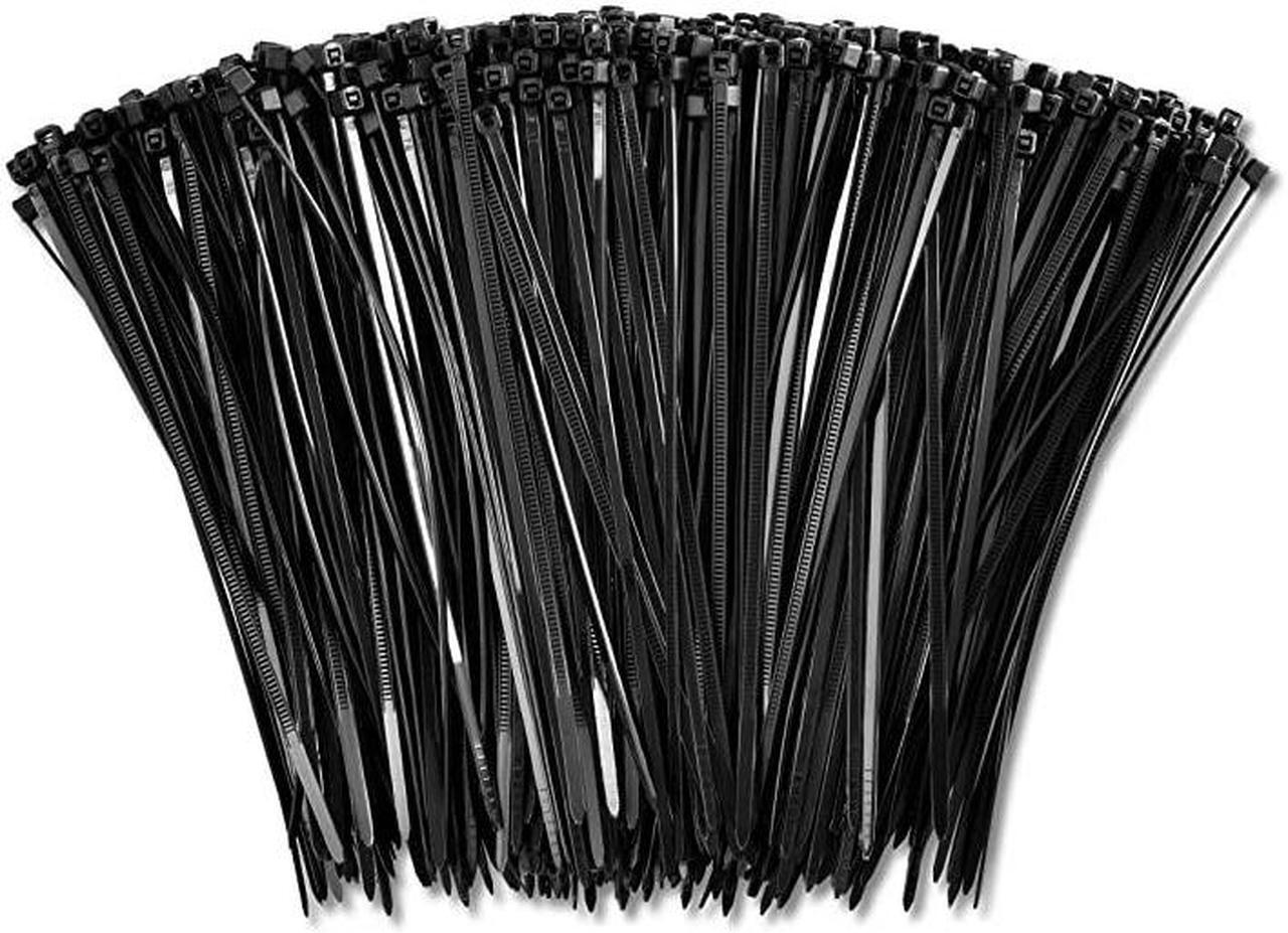 Main image of 6 Black 18lbs 1000 Pack Zip Ties Choose SizeColor By