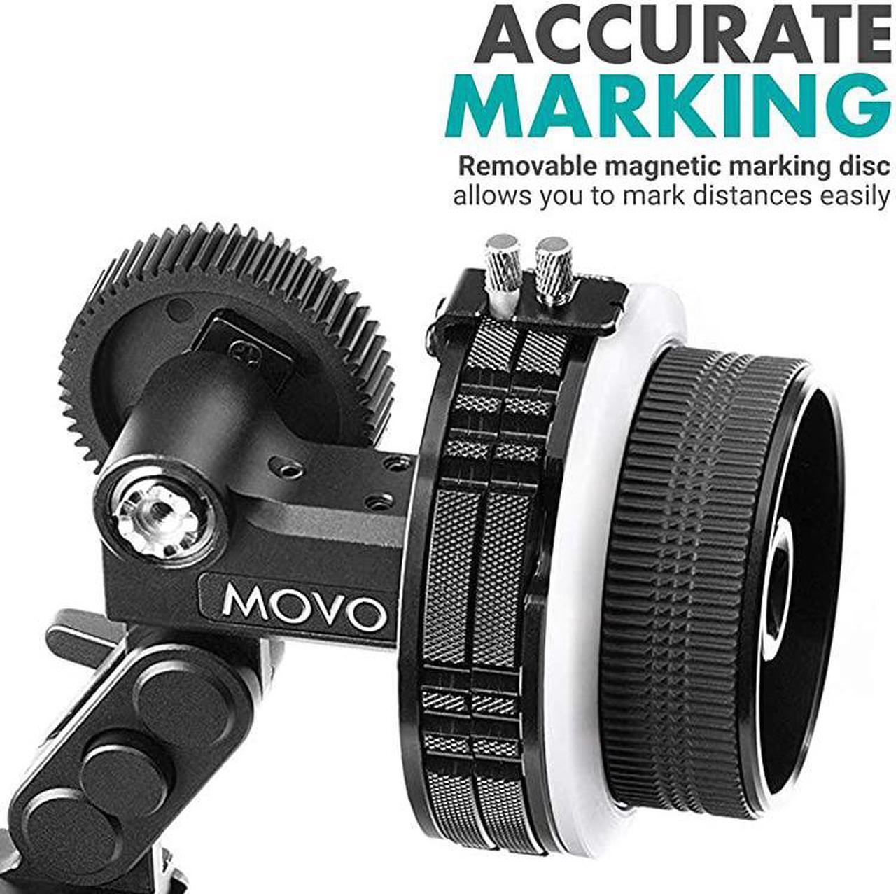 Alt view image 6 of 6 - F2X Precision Follow Focus System with Hard Stops and 65mm 75mm 85mm Adjustable Gear Rings
