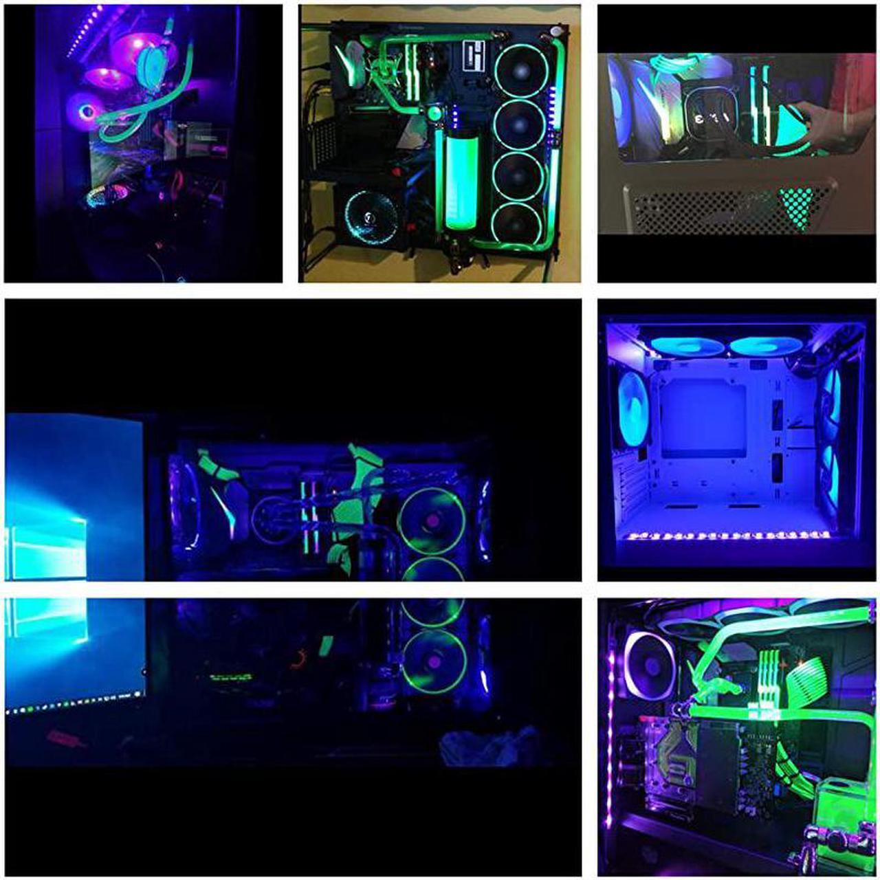 Alt view image 2 of 5 - PC LED Flexible Light Strip Computer Lighting UV Purple with Magnetic for PC Case Computer Lighting Kit (30cm, 18leds,S Series, The 2nd Gen )