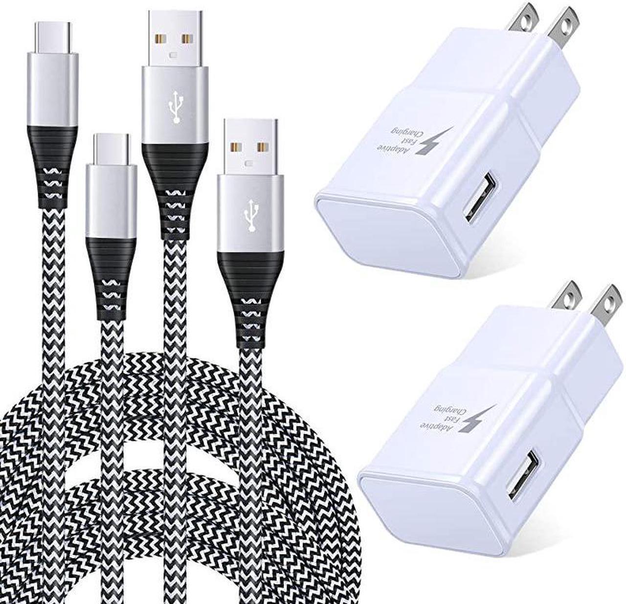 Main image of Adaptive Fast Charger Kit Set with USB Type C Cable 6ft  2 Pack USB C Fast Charger Type C Charger Compatible with Samsung Galaxy S10S10+S10eS9S9 PlusS8S8+Note 89LGHTC and More