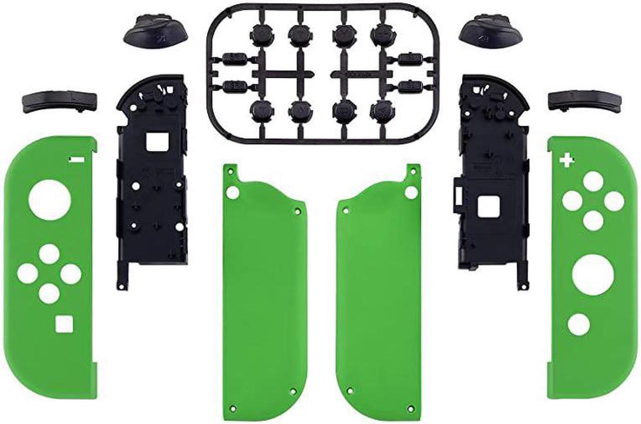 Alt view image 2 of 7 - Soft Touch Grip Green Joycon Handheld Controller Housing with Full Set Buttons, DIY Replacement Shell Case for Nintendo Switch Joy-Con – Console Shell NOT Included