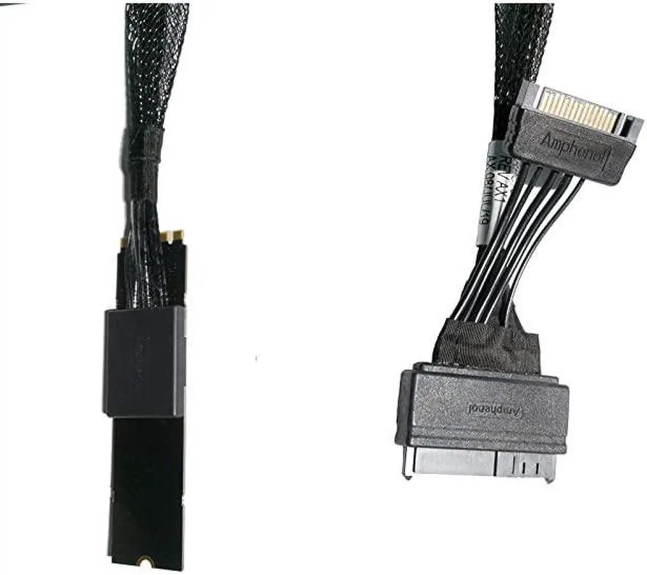 Alt view image 5 of 7 - M2 to U2SFF8639 PCIe NVMe SSD Cable PCIe NVMe U2 SFF8639 Drive to M2 Host AdapterU2 SSD Converter with Power  Cable50CM