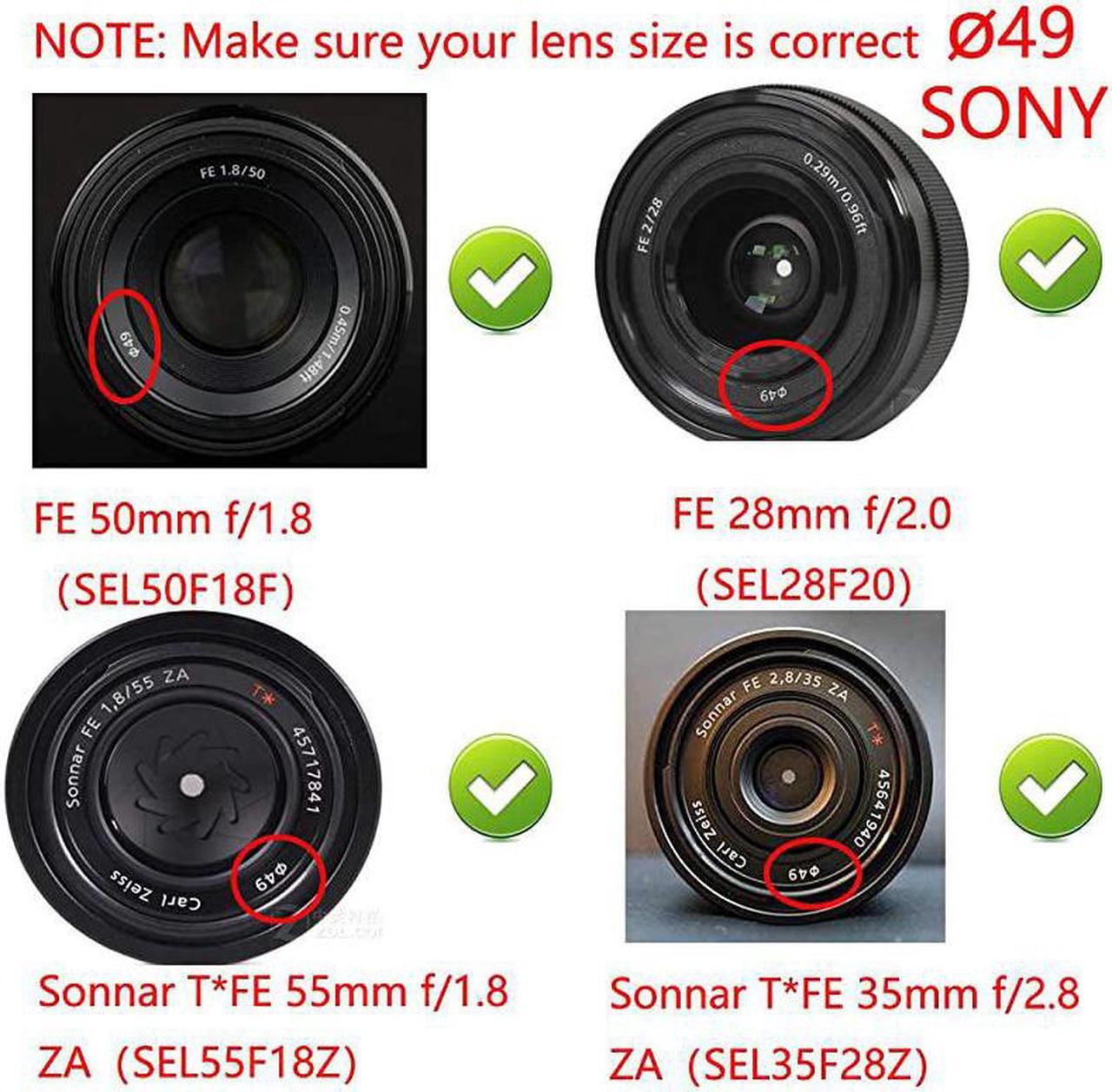 Alt view image 4 of 6 - 50mm f18 Lens Cap Keeper for Sony 50mm f18 55mm f18 ZA E55210mm Lens 3 +3 Pack