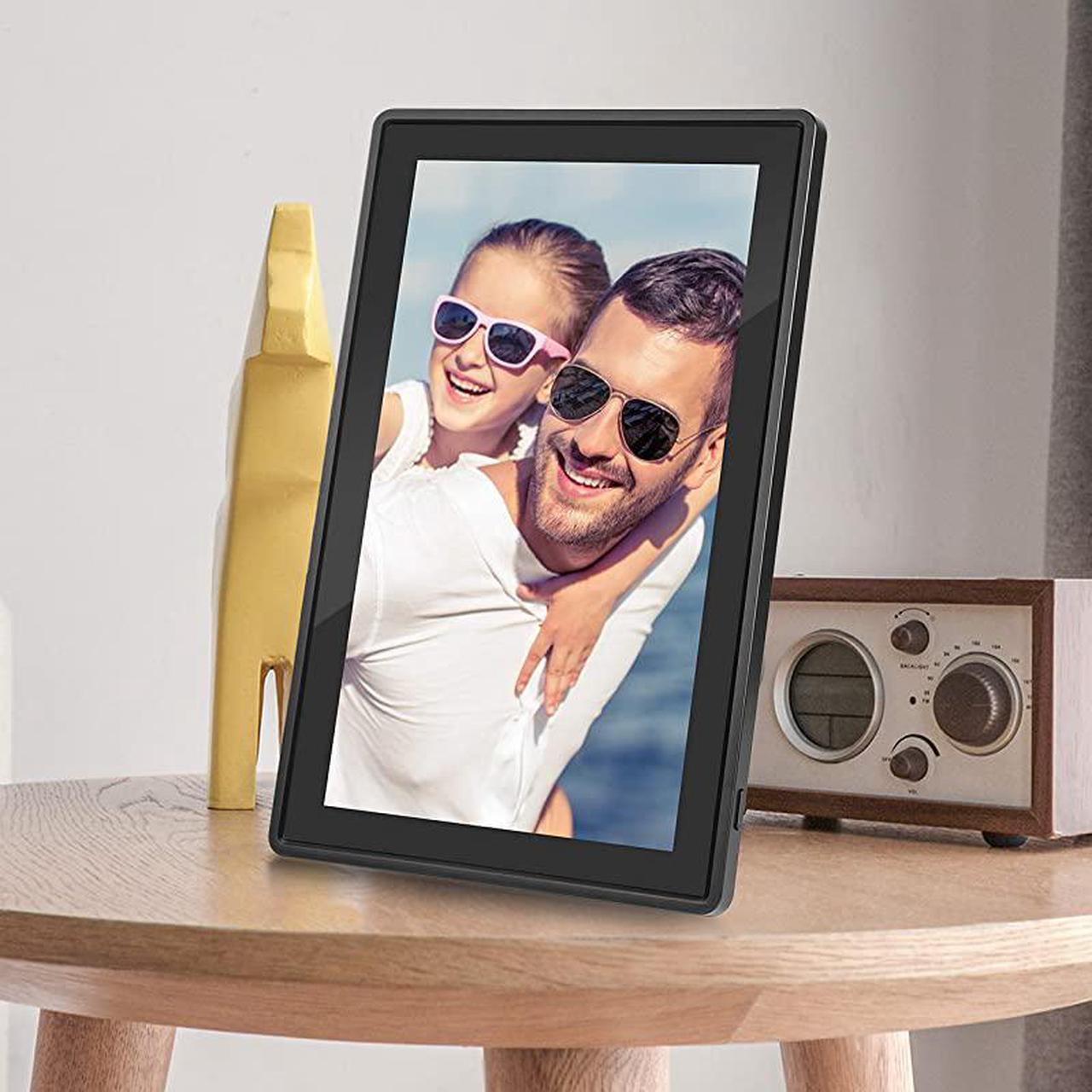 Alt view image 5 of 6 - 116 Inch 16GB WiFi Digital Picture Frame 24GHz and 5GHz Dual Band WiFi Touch Screen 1920x1080 IPS LCD Panel WallMountable Send Photos or Small Videos from AnywhereBlack