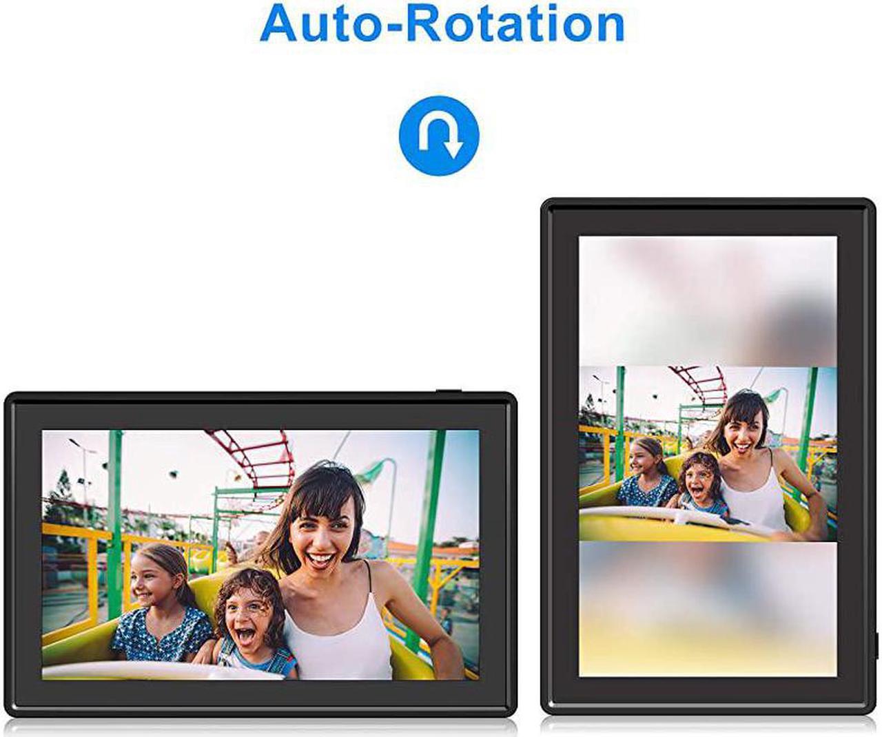 Alt view image 4 of 6 - 116 Inch 16GB WiFi Digital Picture Frame 24GHz and 5GHz Dual Band WiFi Touch Screen 1920x1080 IPS LCD Panel WallMountable Send Photos or Small Videos from AnywhereBlack