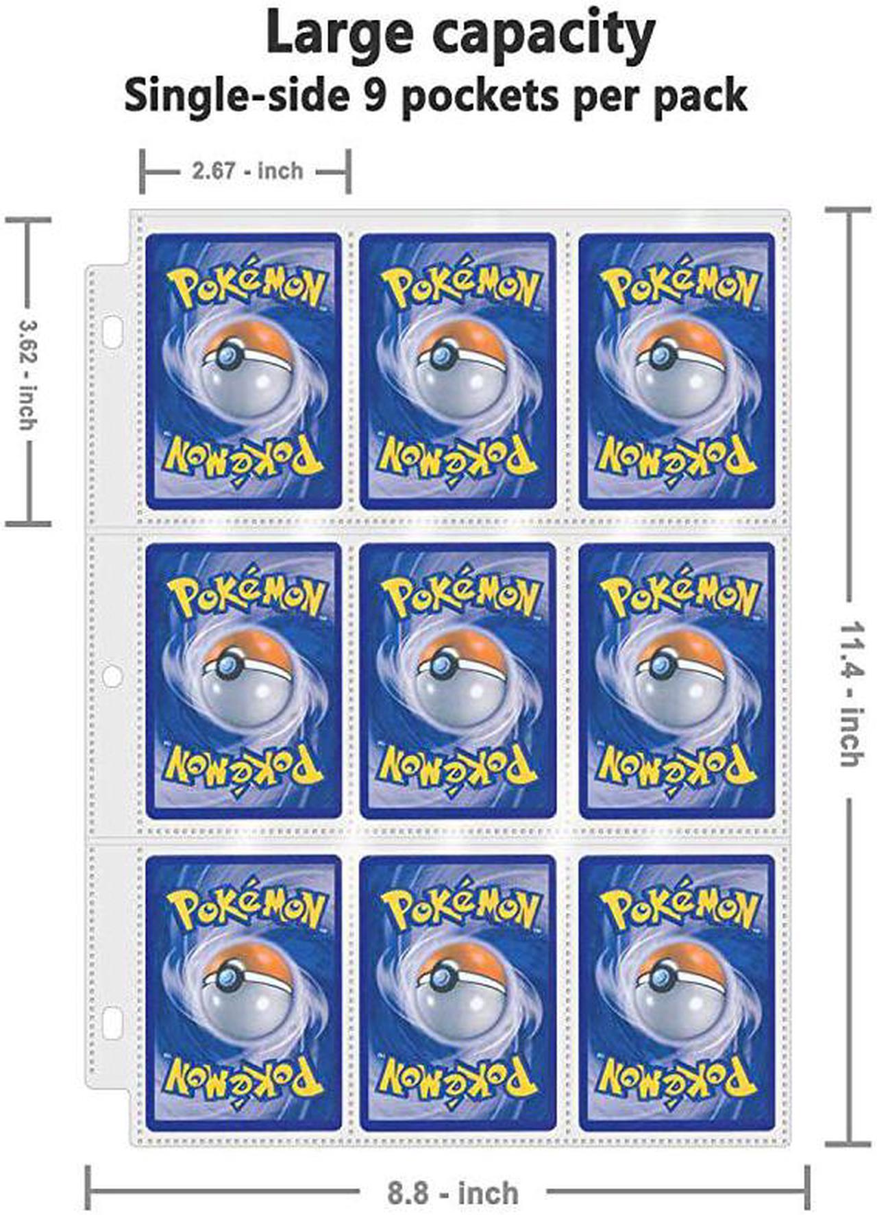 Alt view image 4 of 7 - Card Sleeves 900 Pockets Clear Trading Card Sleeves for Cards Football Cards Pokemon Trading Cards Sport Cards Game Cards Business Cards 100 Pages