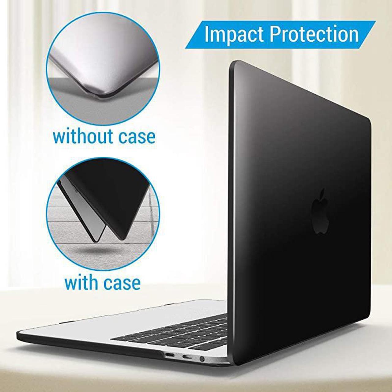 Alt view image 7 of 7 - MacBook Pro 15 Inch Case 2019 2018 2017 2016 A1990 A1707 Plastic Hard Shell Case with Keyboard Cover for Apple Mac Pro 15 Touch Bar Black T15BK+1B