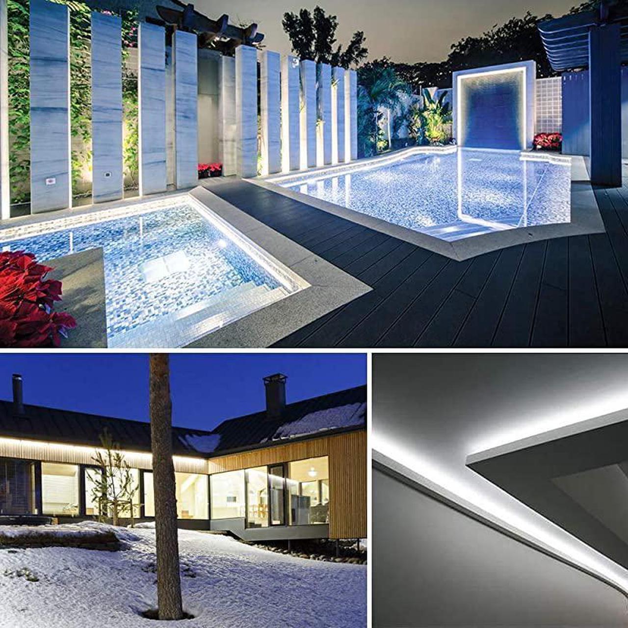 Alt view image 6 of 6 - LED Strip Lights IP67 Waterproof High Density 164ft 5000K Cool White LED Tape Light 600 LEDs 12V DC 5000 Lumens per Roll UL Listed
