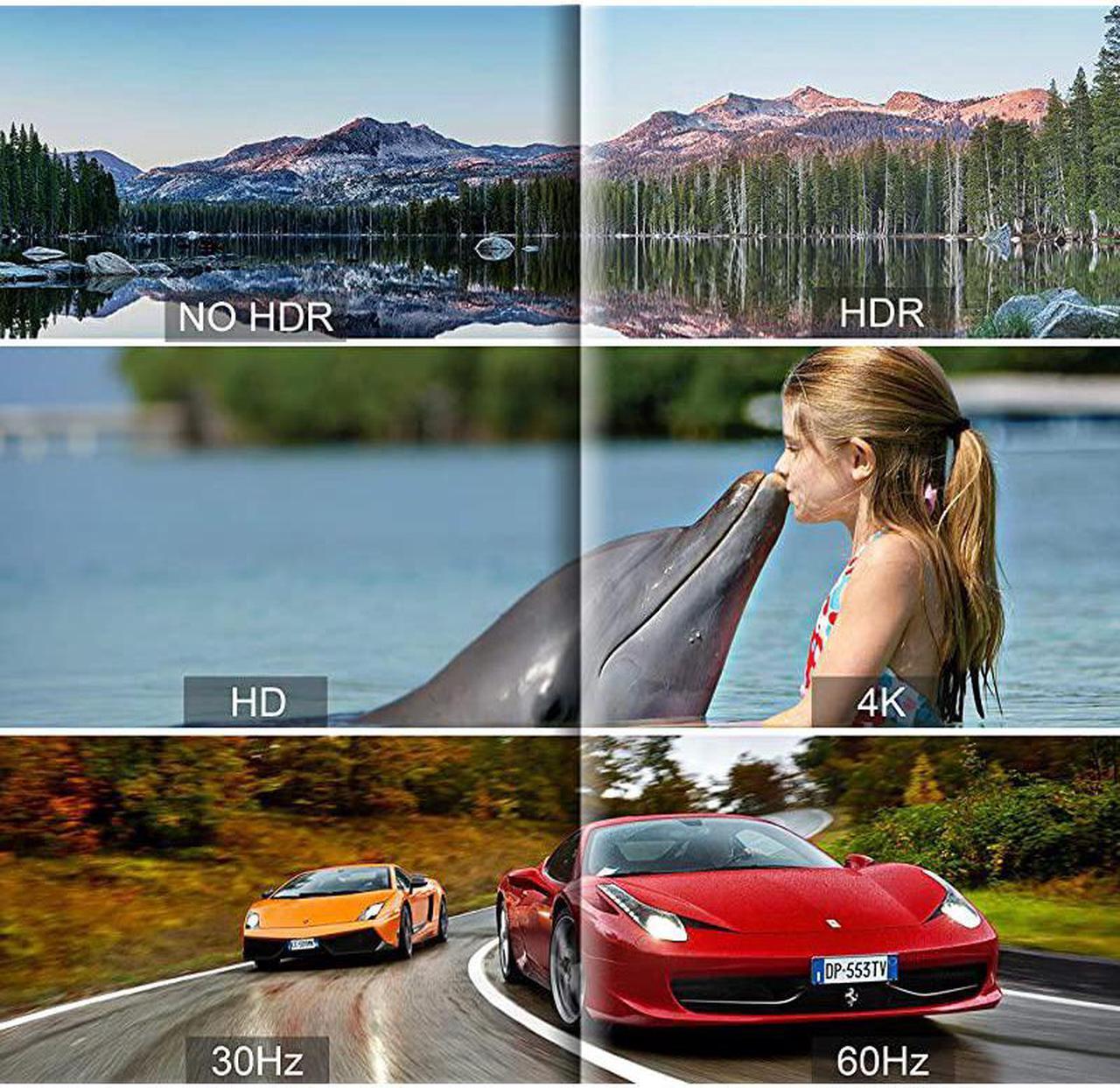 Alt view image 6 of 7 - 4K60Hz HDMI Splitter  HDMI Splitter 1 in 2 Out HDMI20b Splitter for Dual Monitors Only DuplicateMirror Screens Support HDCP22 RGB 444 185Gbps Auto Scaling Full HD 1080P 3D