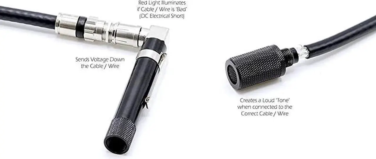 Alt view image 5 of 6 - Coax) Pocket Continuity Tester (Tracer) with Voltage Toner (Sound) and Barrel Connector Bundle, For testing, labeling, and identifying lines - POCKET TONER