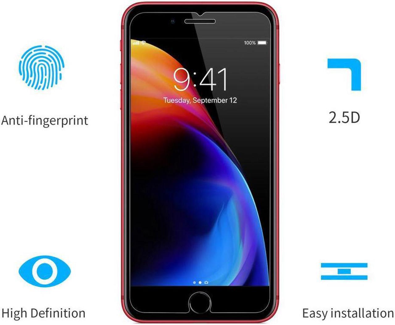 Alt view image 3 of 6 - 3PCS Tempered Glass Film for Apple iPhone 8 Plus Screen Protector and iPhone 7 PlusScreen Protector and iPhone 6 Plus Screen Protector 5.5"