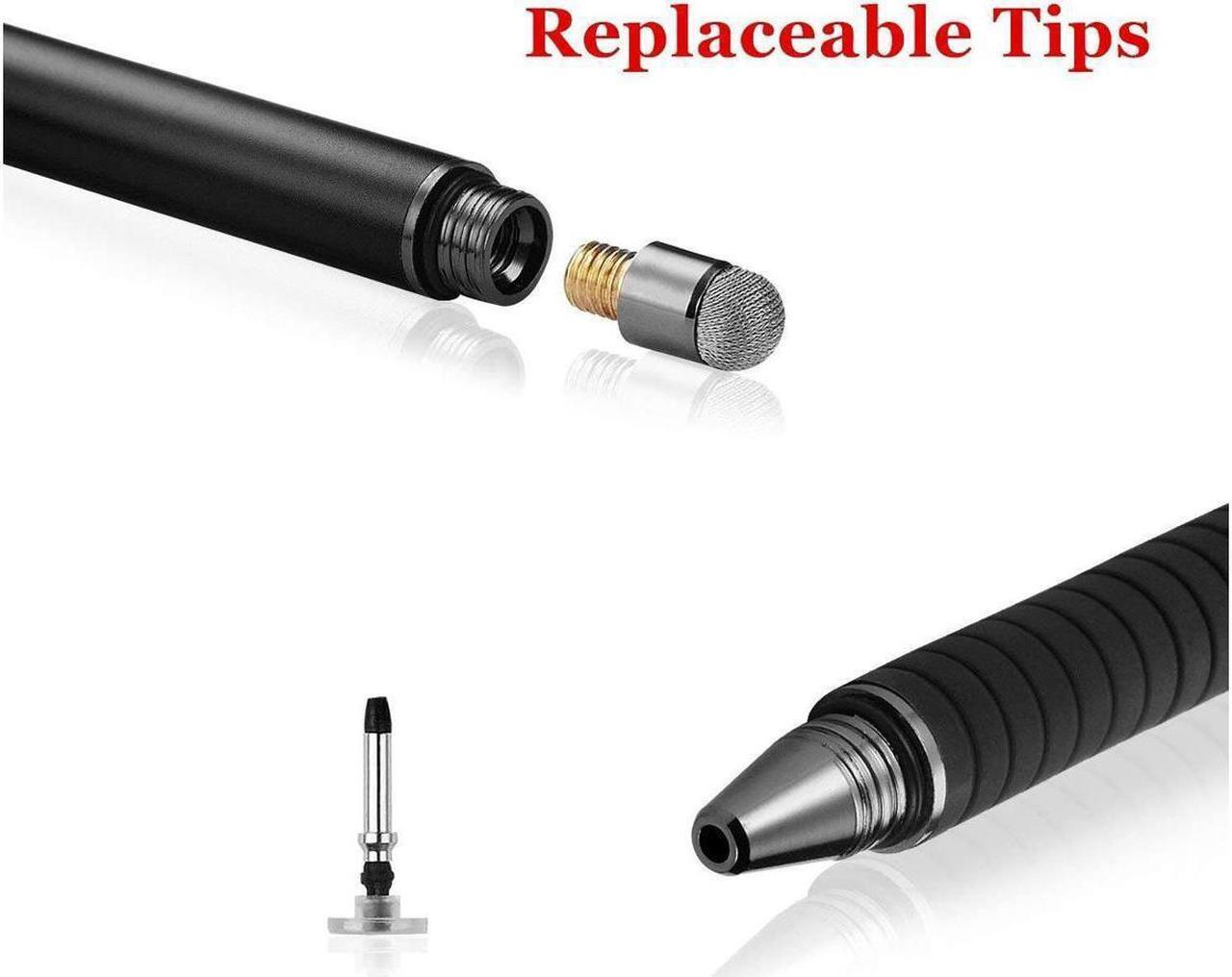 Alt view image 2 of 3 - Universal Stylus[2-in-1] Stylus Pen Touch Screen Pens for All Touch Screens Cell phones Tablets Laptops with 9 Replacement Tips(6 Discs 3 Fiber Tips Included)
