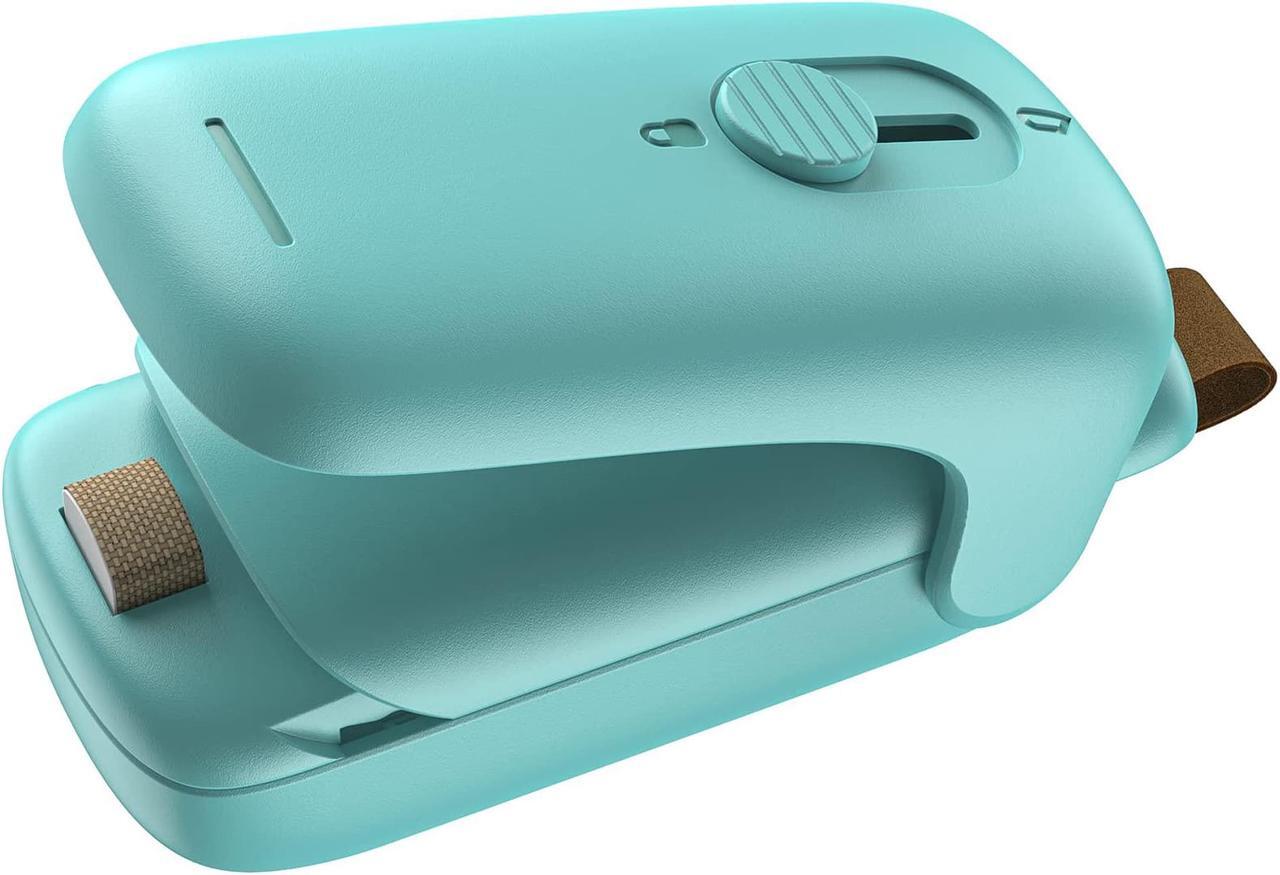 Main image of Mini Bag Sealer,Handheld Heat Vacuum Sealer,Cutter with Lanyard and 2 in 1 Heat Sealer,Portable Bag Resealer Machine for Plastic Bags Food Storage Snacks Freshness (Blue)