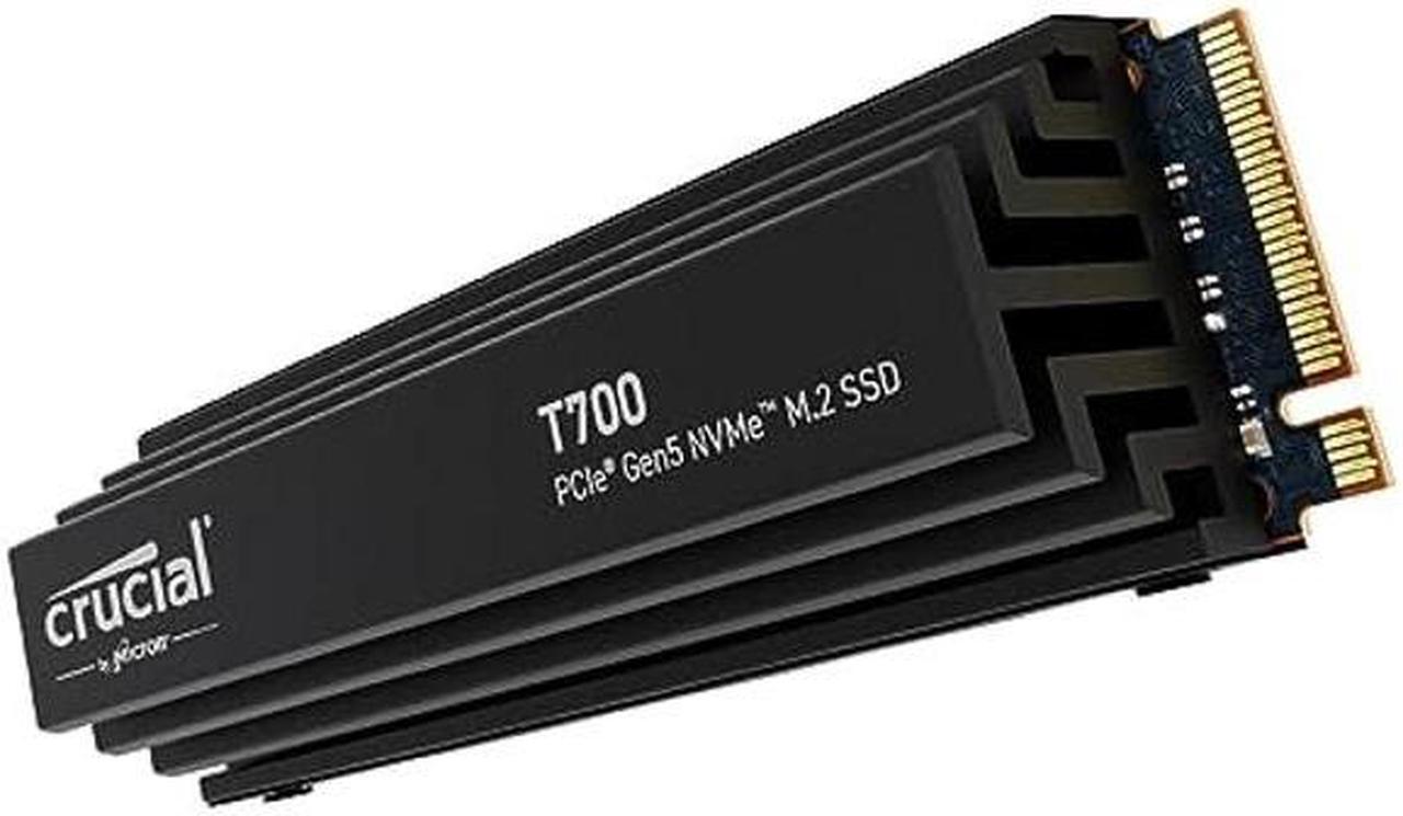 Main image of Crucial T700 1TB Gen5 NVMe M.2 SSD with heatsink - Up to 11,700 MB/s - DirectStorage Enabled - CT1000T700SSD5 - Gaming, Photography, Video Editing & Design - Internal Solid State Drive