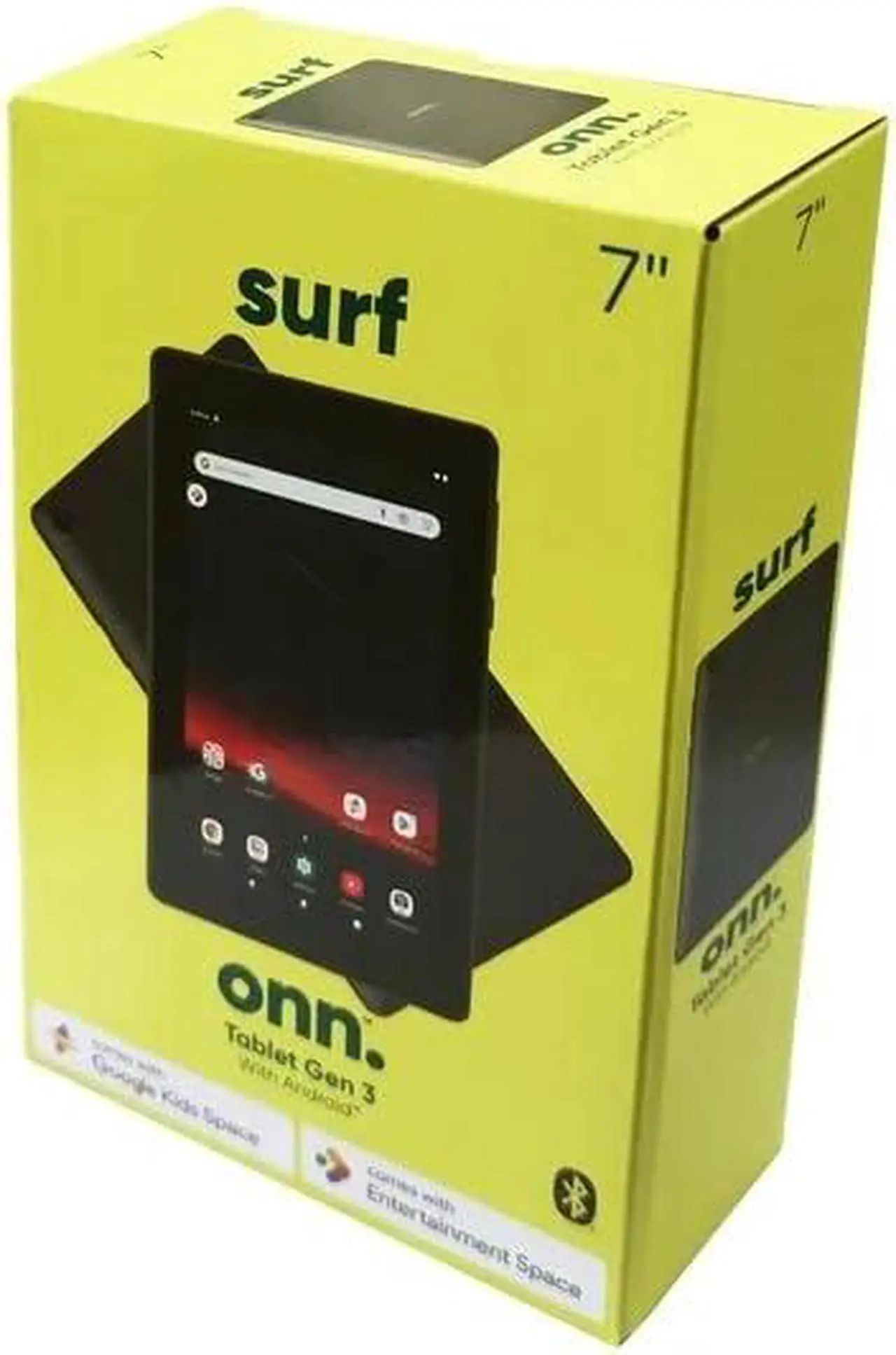 Alt view image 5 of 5 - Onn Surf Tablet Gen 3 2022 MTK Quad-Core 32GB eMMC 2GB 7" (1024x600) Touchscreen Android 12 Go 2 Cameras Charcoal