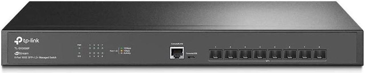 Main image of TP-Link TL-SX3008F | 8 Port 10G SFP+ Enterprise Level Switch | L2+ Smart Managed | Omada SDN Integrated | IPv6 | Static Routing | L2/L3/L4 QoS, IGMP & LAG | 5 Year Manufacturer Warranty
