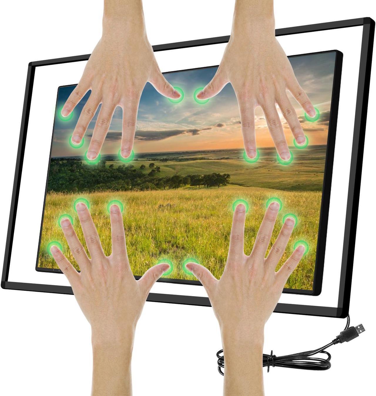 Main image of Senisway 43 Inch Interactive 20 Points Multi-Touch Infrared Touch Screen Overlay, IR Touch Screen Panel, Infrared Touch Frame USB Free Driver HID Compatible